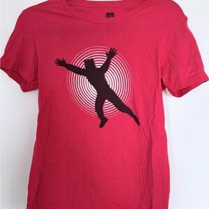 Red Graphic Bad Bunny Rumble T-Shirt with Black Silhouette